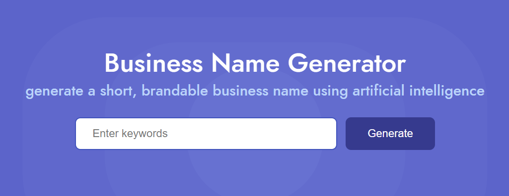 Namelix ai business name generator